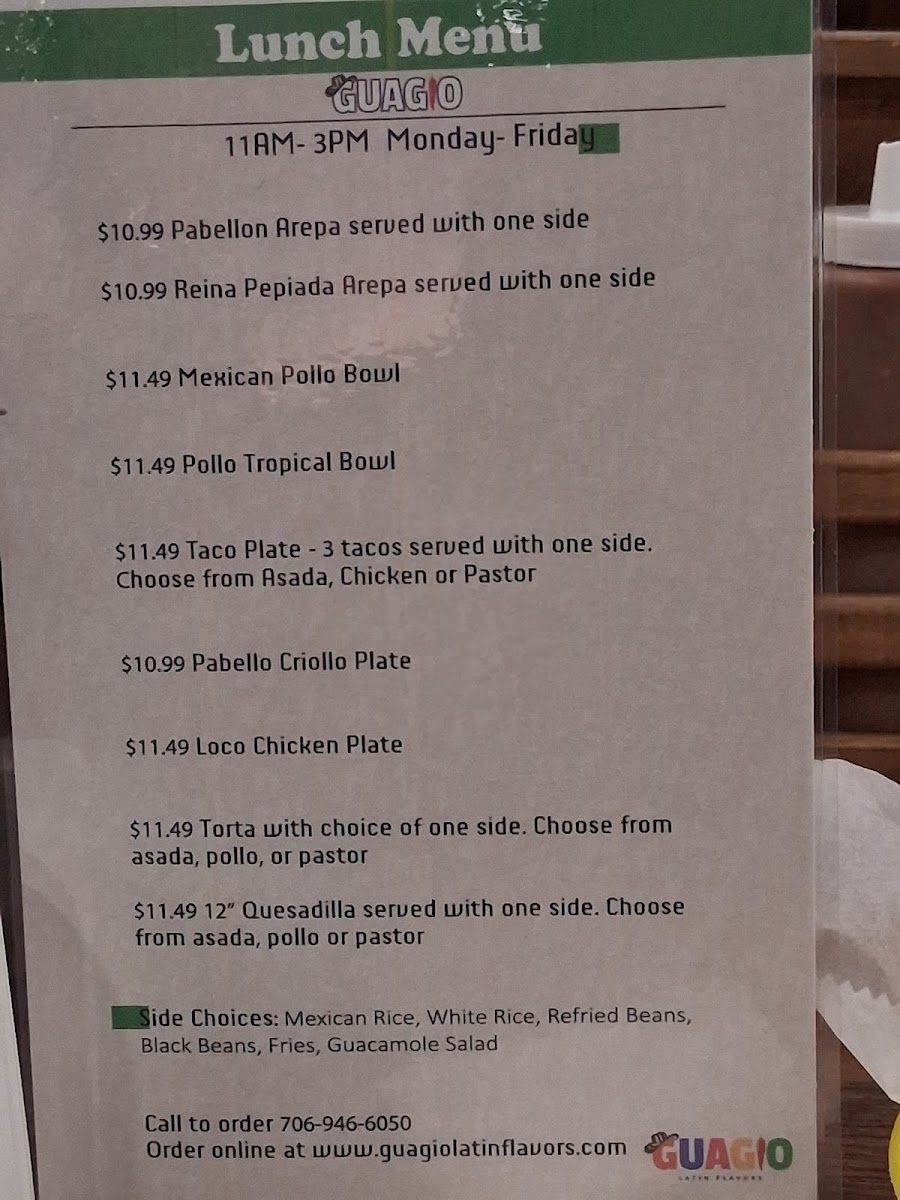 Menu Guagio Latin Flavors-3